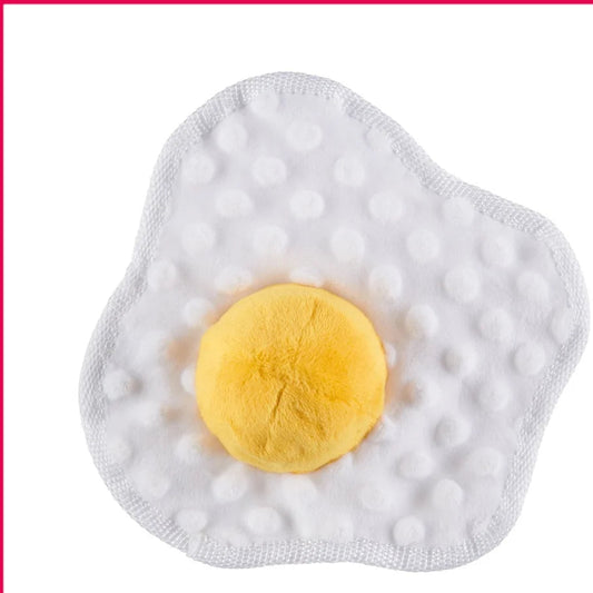 Puppy Side Up Egg Dog Toy Squeaky Spiky Ball Hidden Crinkle Fun Fetch Chewable Small Medium Dogs 9-50 lbs