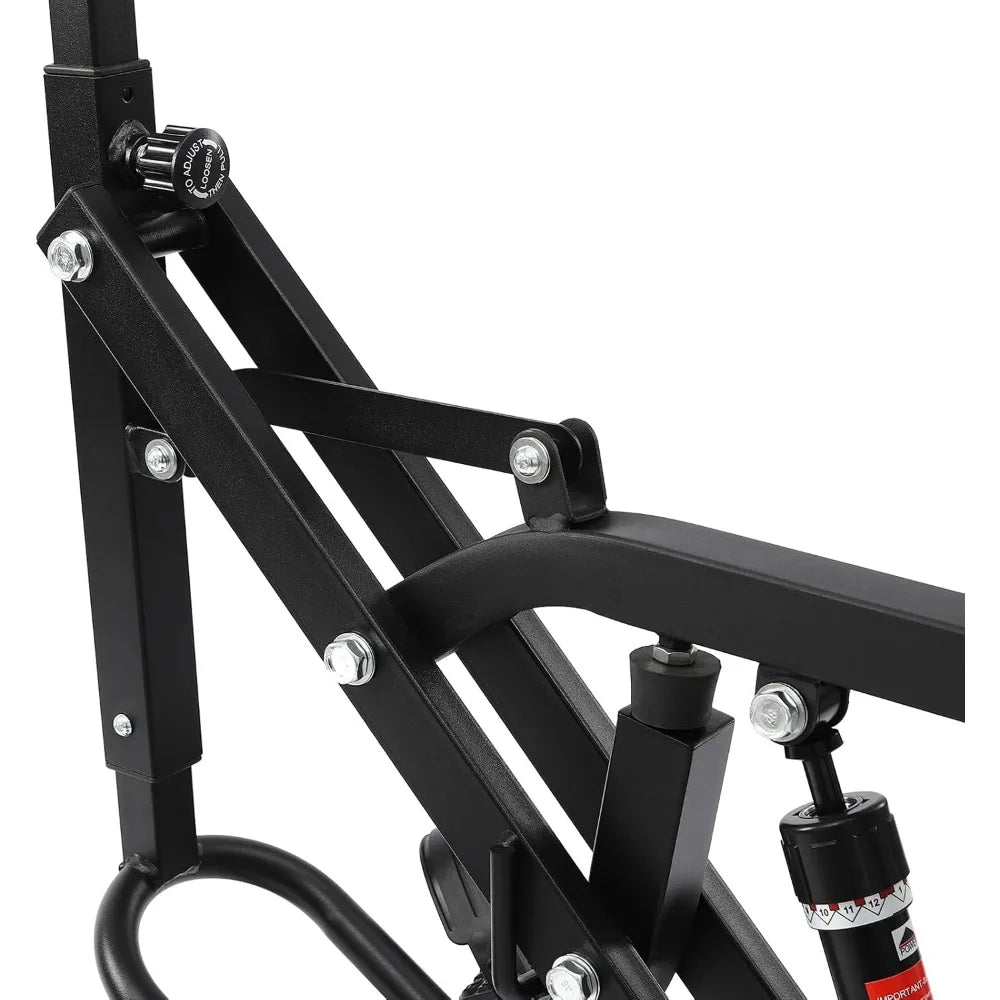 Exercise Equipment Squat Machine Trainer Rowing Machine for Ab Workout Glutes Black Modern Style 264.55lbs Weight Capacity