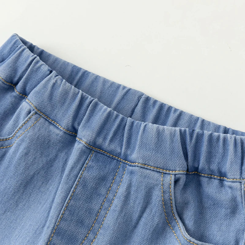 Dave Bella Girls' Long Jeans Casual Spring Autumn Trousers Children Sweet Embroidery Pants Casual Outdoor Jeans DB3242292