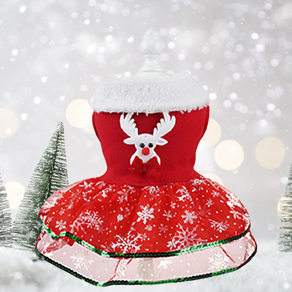 Pet Christmas Dress Christmas Bling Dog Dress Christmas Theme Dog Dress Outfit Christmas Dress Up Supplies