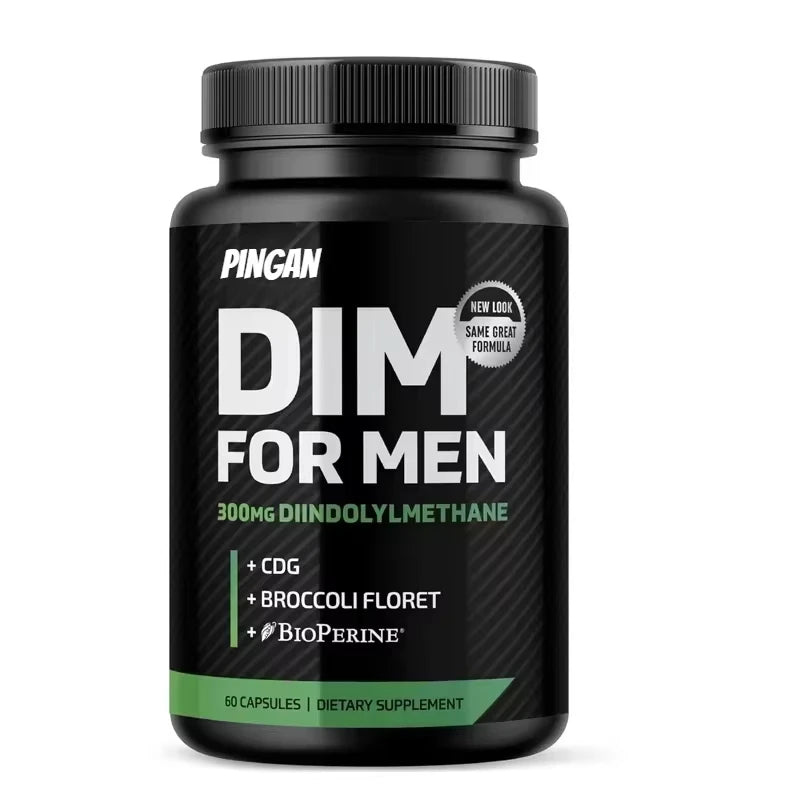 DIM 300mg Men, Estrogen Blockers and Aromatase Inhibitors | Men's Hormone Balance and Fitness Booster Supplement 60 Capsules