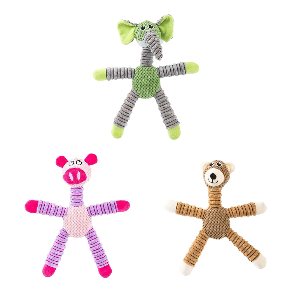 Large Dog Sound Squeaky Toys Interactive Dog Toys Squeaky Plush Dog Chew Toys for All Breed Sizes for Small Large Dogs