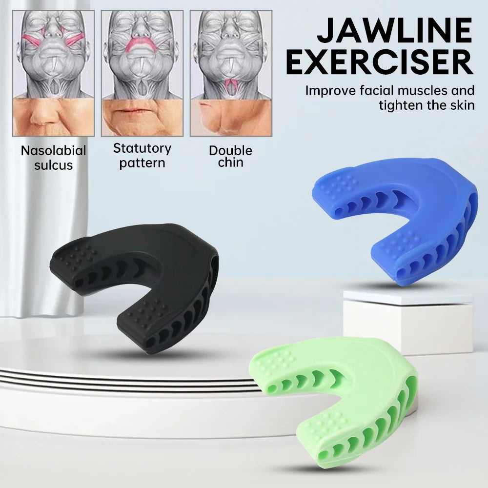 3pcs/set Jaw Exerciser Food Grade Silicone Jaw Line Shaping Tool 40LB 50LB 60LB Three Stages Jaw Trainer
