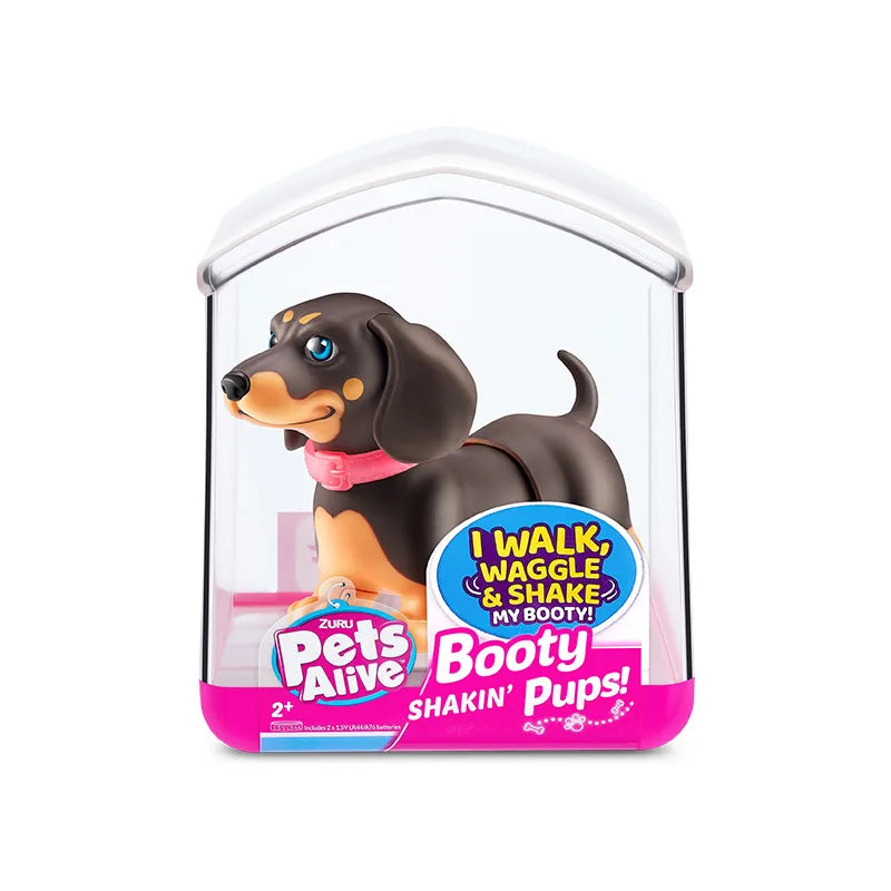 Pets Alive Booty Shakin' Pups Interactive Mini Dog Toys That Walk and Waggle Simulation Electronic Puppy Toys for Children