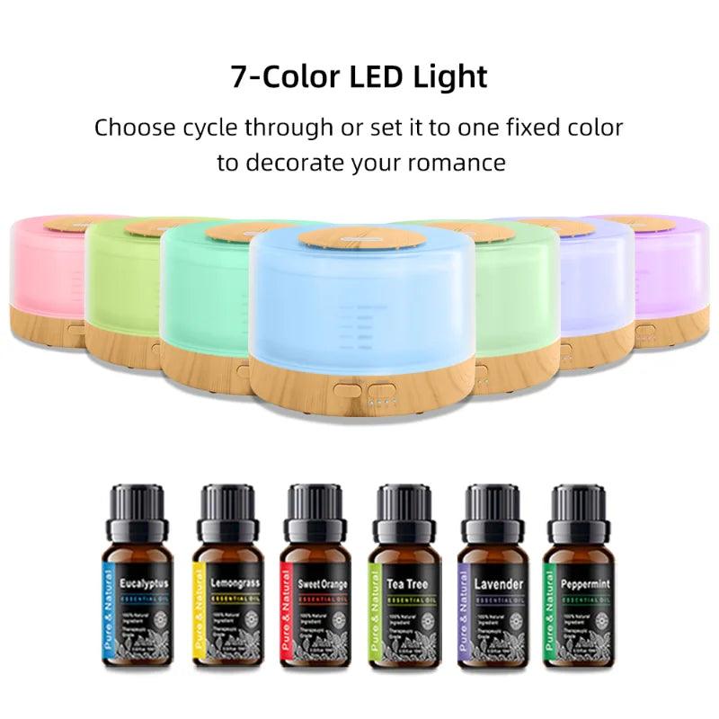 18.6oz Essential Oil Diffuser with Soundwave Tech, USB Powered, Remote Control, Auto-Off Safety, Perfect for Home & Office Decor