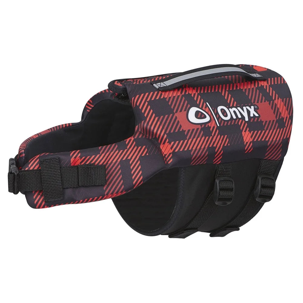 Neoprene Pet Flotation Vest Dogs Over 80 lbs Adjustable Secure Fit Reflective Strap Zipper Closure Swimming Safety