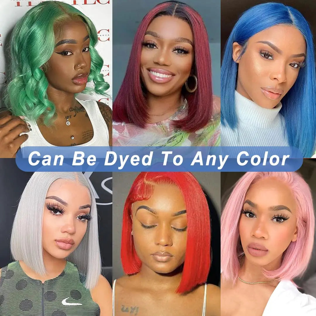 Straight Short Bob Wig 613 Blonde 13x4 Frontal HD Transparent Lace Human Hair Wigs Pre Plucked Human Hair Wig For Black Women