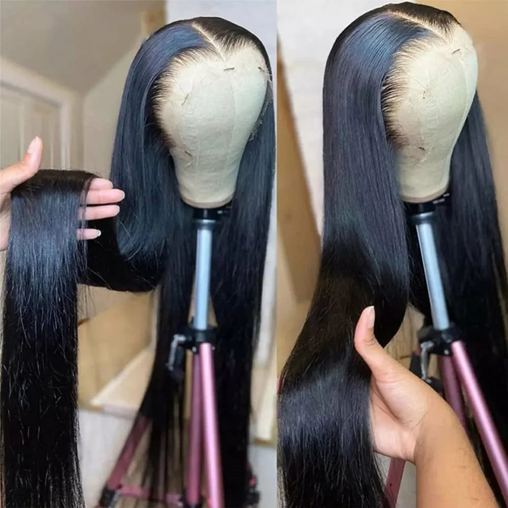 Pre Cut Lace Closure Wigs Human Hair For Women 7x5 Glueless Wigs Human Hair Pre Plucked Bleached Knots Ready To Wear Hair Wigs